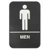 Thunder Group 6in x 9in "Men" Information Sign with Braille - PLIS6952BK 