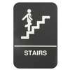 Thunder Group 6in x 9in "Stairs" Information Symbol Sign with Braille - PLIS6954BK 