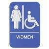 Thunder Group 6in x 9in "Women/Accessible Information Symbol Sign with Braille - PLIS6957BL 
