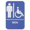 Thunder Group 6inx9in "Men/Accessible" Information Symbol Sign with Braille - PLIS6958BL 