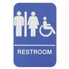 Thunder Group PLIS6960BL 6in x 9in "Restroom/Accessible" Information Sign with Braille 