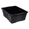 Quantum Food Service 21x15-7/8x7-3/4 Polypropylene Stackable Latch Container - LC191507BK 