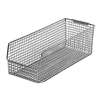 Quantum Food Service 15x6x5 Chrome Rectangular Mesh Stacking/Hanging Bin 10 Pack - QMB534C 