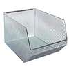 Quantum Food Service 18-1/2x11x10-1/4 Chrome Mesh Stacking/Hanging Bin - QMB560C 