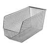 Quantum Food Service 17-3/4x8-1/8x9 Chrome Rectangular Mesh Stacking/Hanging Bin - QMB565C 