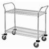Quantum Food Service 48x24x37-1/2 304 Stainless Steel 2 Wire Shelf Utility Cart - WRSC-2448-2 