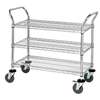 Quantum Food Service 42x24x37-1/2 304 Stainless Steel 3 Wire Shelf Utility Cart - WRSC-2442-3 