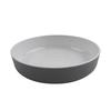 GET RB-9-WS/GRM Roca Glazed Low Street White/Gray Melamine 42oz Bowl-1dz 