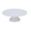 Yanco China RM-0012 Rome White Melamine 12in dia. x 4.1"H Cake Stand - 6 Each 