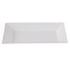 Yanco China RM-210 Rome White Melamine 10in x 6in Rectangular Plate - 2dz 