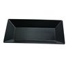 Yanco China Rome Black Melamine 14in x 8in Rectangular Plate - 1dz - RM-214BK 