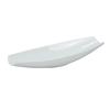 Yanco China RM-312 Rome White Melamine 12.5in x 3.75in Oblong Boat Plate - 4dz 