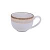 Yanco China RO-001 Rockeye-2 White/Brown Porcelain 7oz 3.5in dia. Cup - 3dz 