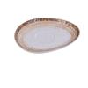 Yanco China RO-002 Rockeye-2 White/Brown Porcelain 6in x 4.5in Oval Saucer- 3dz 