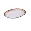 Yanco China RO-2910 Rockeye-2 Glazed Porcelain 20oz 9.5inx 7.5in Deep Oval Plate 