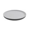 GET RP-11-WM/GRM Roca White/Gray Melamine 11in dia. Dinner Plate - 1dz 