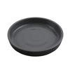 GET RP-5-GRS/BKM Roca Glazed Gray/Black Melamine 5in dia. Dinner Plate - 4dz 