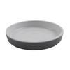 GET RP-5-WS/GRM Roca Glazed White/Gray Melamine 5in dia. Dinner Plate - 4dz 