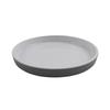 GET RP-7-WS/GRM Roca Glazed White/Gray Melamine 7in dia. Dinner Plate - 2dz 