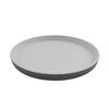GET RP-9-WM/GRM Roca Balance White/Gray Melamine 9in dia. Dinner Plate- 1dz 