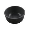 GET RR-3-GRS/BKM Roca Glazed Gray/Black Melamine 3oz Sauce Dish - 6dz 