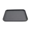 GET RS-128-GRM/BKM Roca Gray/Black Melamine 12in x 8in Rectangular Plate - 1dz 