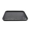 GET RS-128-GRS/BKM Roca Glazed Gray/Black Melamine 12in x 8in Platter - 1dz 