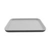 GET RS-128-WS/GRM Roca White/Gray Melamine 12in x 8in Rectangular Platter- 1dz 