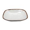GET SB-48-RM Rustic Mill Cream Melamine 1.5qt Square Irregular Bowl 