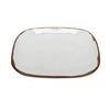 GET SCS-9-RM Rustic Mill Cream Melamine 9.5in Square Irregular Plate-1dz 