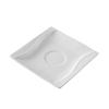 Yanco China SW-002 Sea Wave Bone White Porcelain 5.5in x 5.5in Saucer - 3dz 