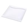 Yanco China SW-112 Sea Wave Bone White Porcelain 12in x 12in Wavy Rim Plate-1dz 