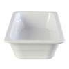 Thunder Group 1/4 Size White Melamine Stackable Food Pan - 2-1/2in Deep - GN1142W 