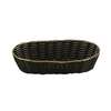 Thunder Group 8-1/4inx4-1/4inx2in Black Plastic Woven Stackable Basket - PLBB850G 