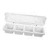 Thunder Group 4 Compartment Plastic Condiment Server with Cover - PLBC004P 