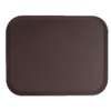 Thunder Group 14in x 18in Fiberglass Rectangular Serving Tray - Brown - PLFT1418BR 
