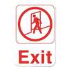 Thunder Group PLIS6907RD 6in x 9in White Self Adhesive Information Symbol Sign 