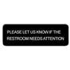 Thunder Group 9in x 3in Black Self Adhesive Information Symbol Sign - PLIS9334BK 