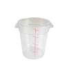 Thunder Group 4qt Round Clear Polycarboante Food Storage Container - PLRFT304PC 