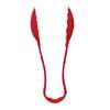 Thunder Group 12in Red Polycarbonate Scalloped Serving Tong - PLSGTG012RD 