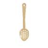 Thunder Group 11in Beige Polycarbonate Perforated Serving Spoon - 1dz - PLSS113BG 