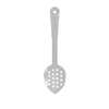Thunder Group 11in White Polycarbonate Perforated Serving Spoon - 1dz - PLSS113WH 
