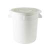 Thunder Group 10gl Plastic Round Trash Can with Integrated Handles - PLTC010W 