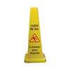 Thunder Group 27in Yellow Plastic "Caution/Wet Floor" Safety Floor Sign - PLWFC027 