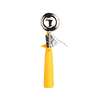 Thunder Group 1-5/8oz Stainless Steel Round Bowl Disher- Yellow - SLDS220P 
