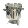 Thunder Group 11qt Stainless Steel Round Marmite Chafer with Welded Frame - SLRCF8311 