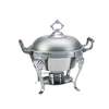 Thunder Group 5qt Half Size Stainless Steel Deluxe Chafer with Wood Handles - SLRCF8632 