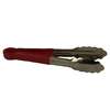 Thunder Group 12"L Stainless Steel Red Handle Utility Tongs - SLTG812R 