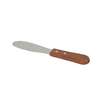 Thunder Group 7in Stainless Steel Round Tip Sandwich Spreader w/Wood Handle - SLTWBS007 