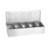 Thunder Group 5 Compartment Stainless Steel Bar Condiment D - SSCD005 